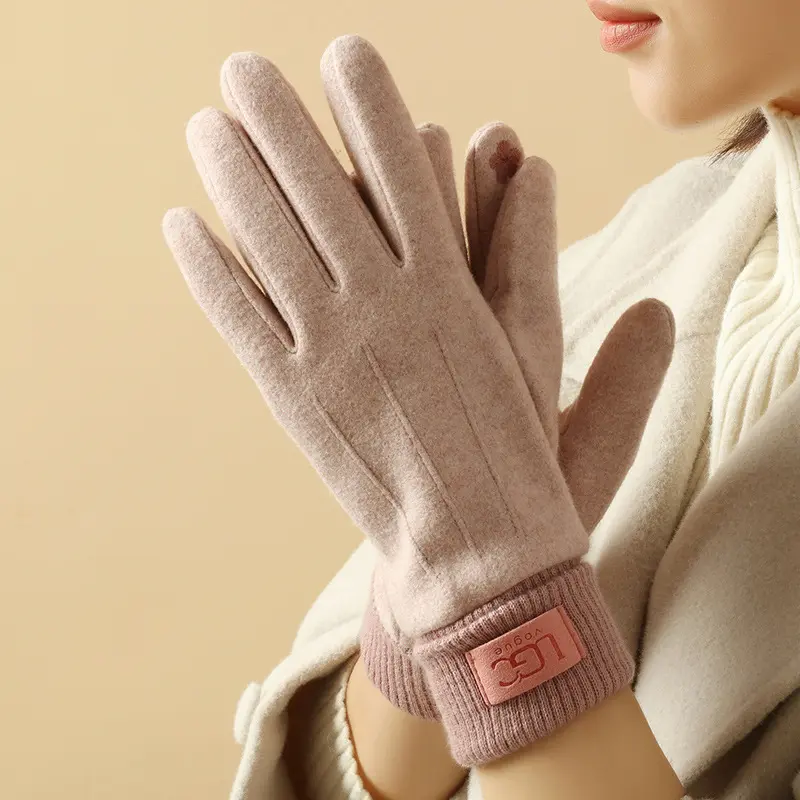 Cashmere-like Women's Winter Warm Gloves Fleece-lined Thickened