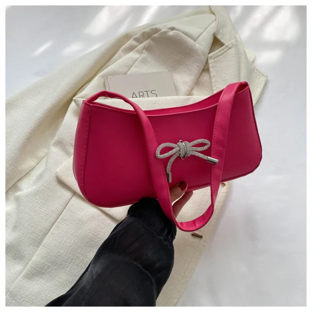 Autumn Elegant Women's Bag Bowknot Trendy Korean Style Fashion Casual One shoulder Crossbody Rose - Shop at LoveMi