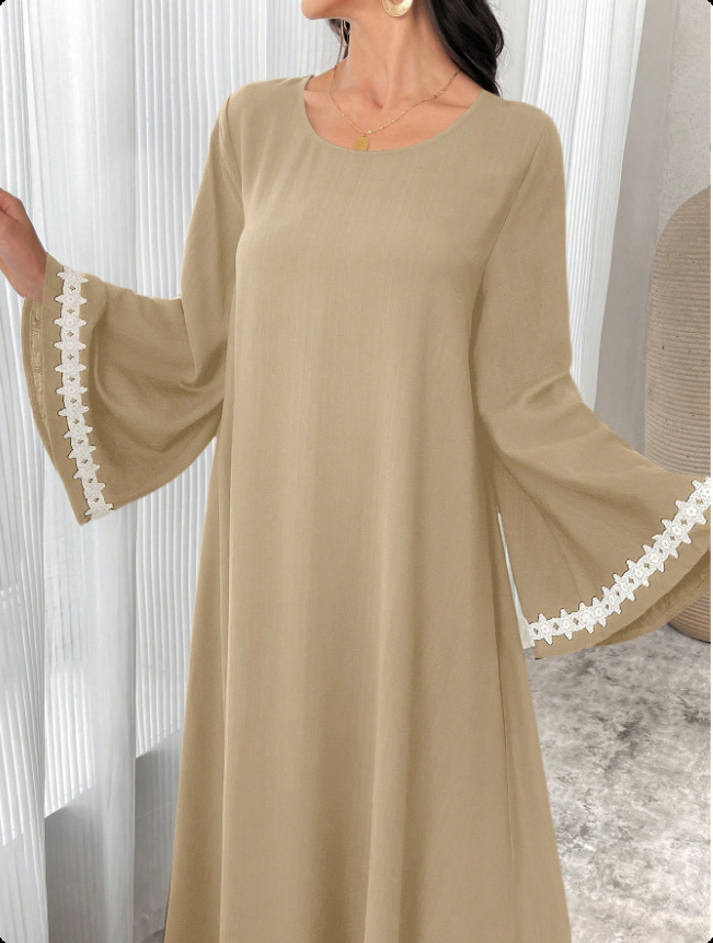 Women's Solid Color Chiffon Beach Cover up Dress Khaki - Shop at LoveMi