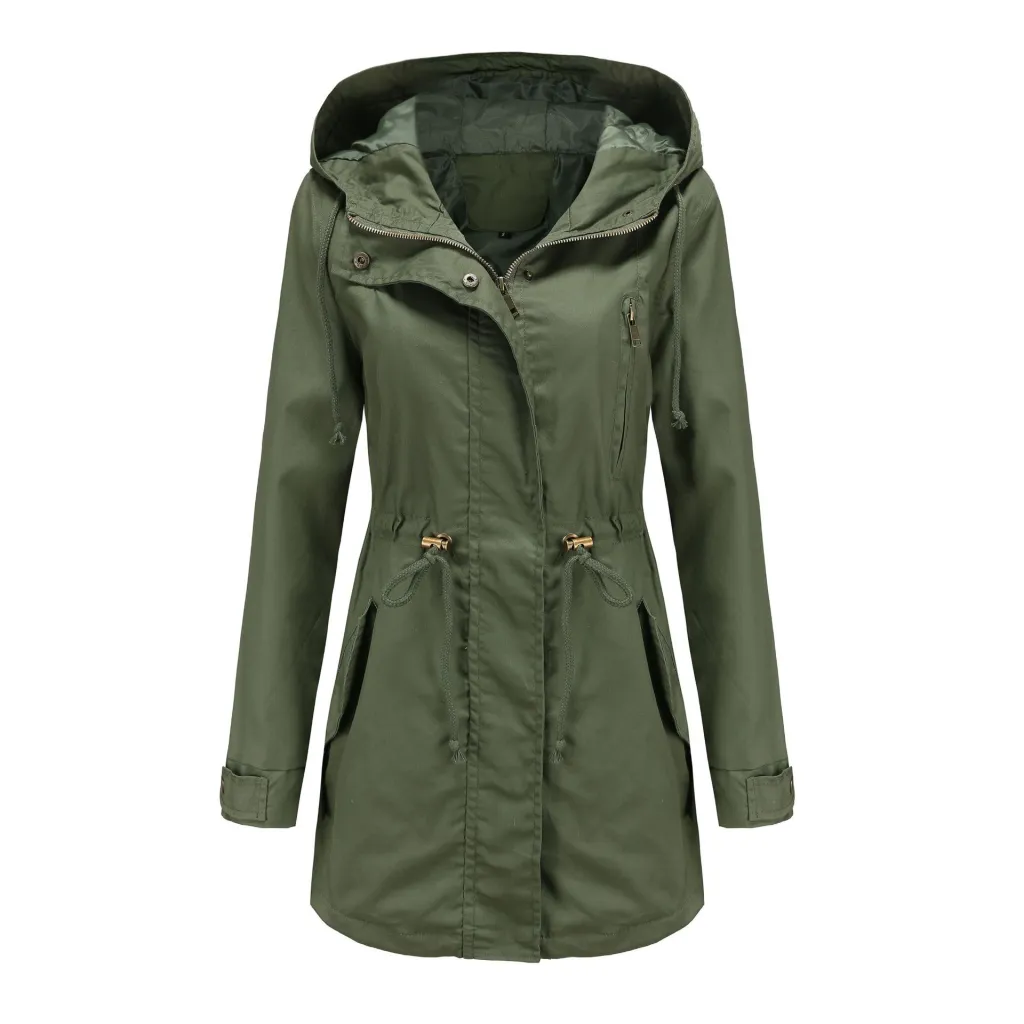 New Cotton Anorak Women's Spring And Autumn Coat - Green