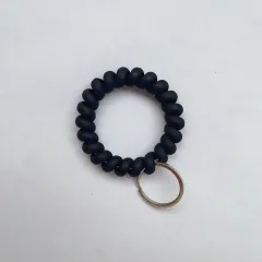 Color Spring Keychain Creative Pendant - Black - View 1