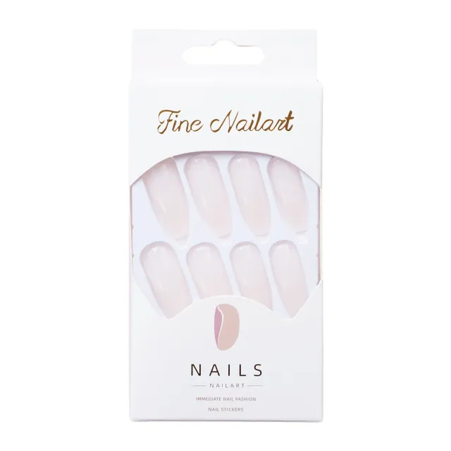 CS 57 Long Ballet Jelly White Fake Nail Tip Wear Nail Stickers Finished Product Cs 57 Long Ballet Jelly White - Shop at LoveMi