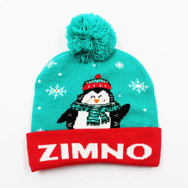 Holiday Party Christmas LED Luminous Knitted Jacquard Knitted Hat Thin Cap Style 5 - Shop at LoveMi