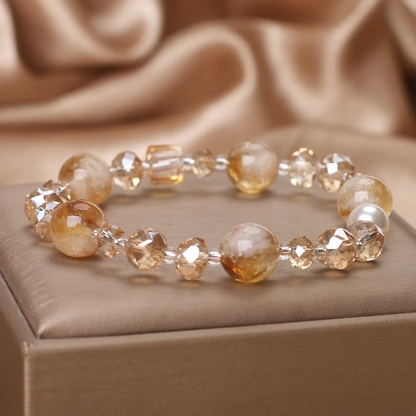 New Natural Lemon Crystal Citrine Bracelet Women's Light Luxury
