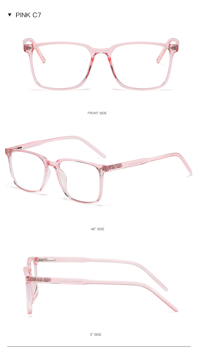 Title 18, TR90 Spring Leg Square Blue Light Blocking Glasses