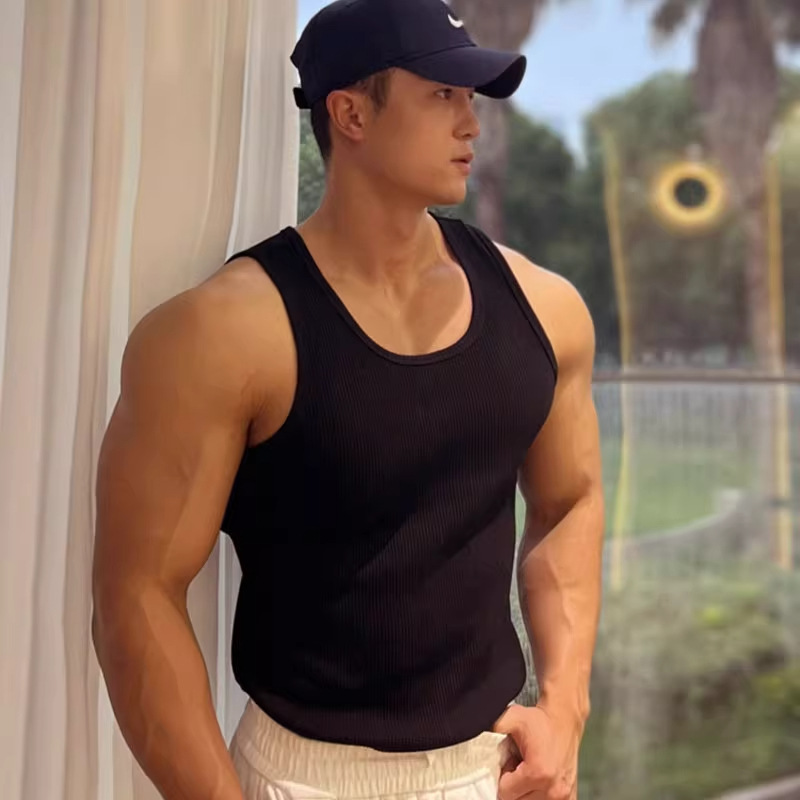 Mens Sleeveless Sports Vest Stretchy And Quick-Drying