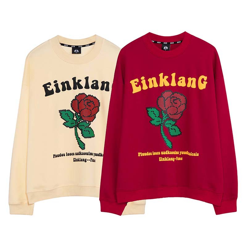 Title 1, Mens American Rose Letter Print Long-sleeved T...