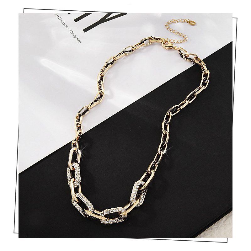 Zircon Thin And Glittering Clavicle Chain Weave Vintage Niche