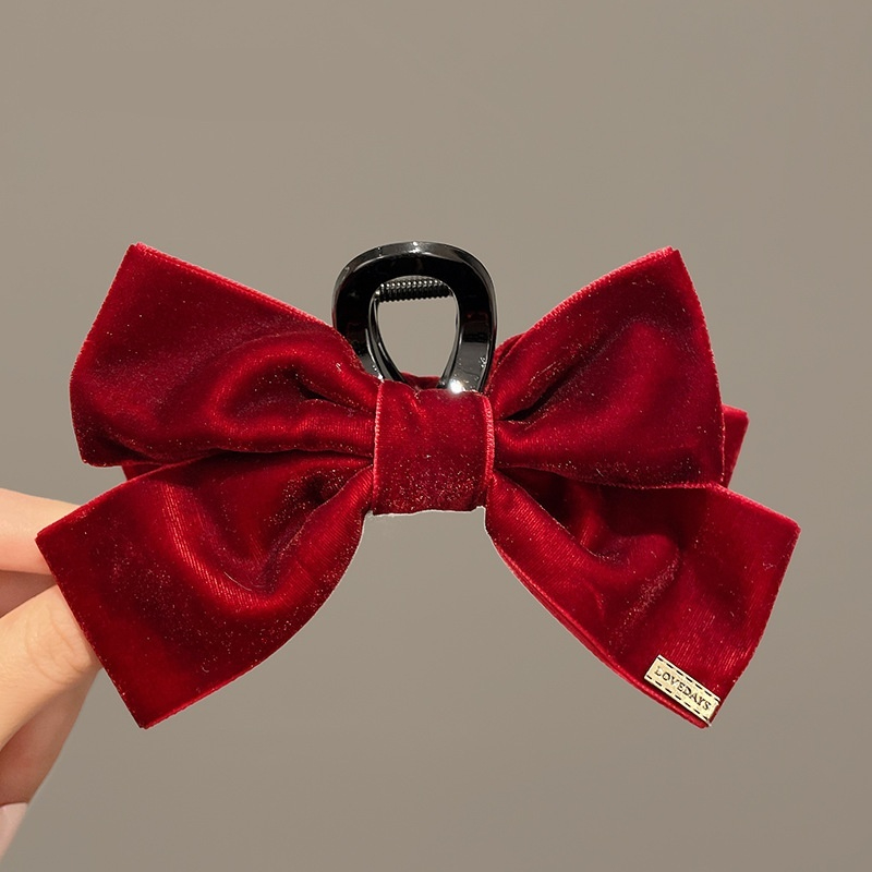 Red Bow Claw Clip