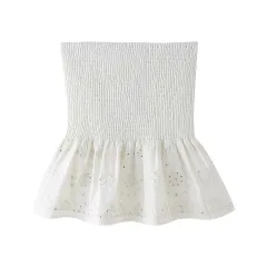 Personalised Fashionable Sequins Embroidered Waistcoat Vest Coat - White Skirt - View 1
