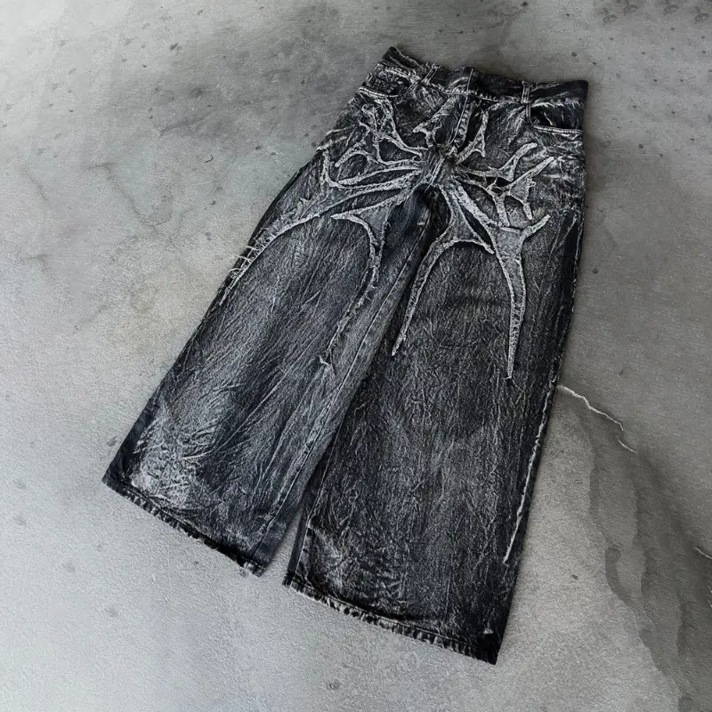 Jeans High Street Spider Embroidery Patch