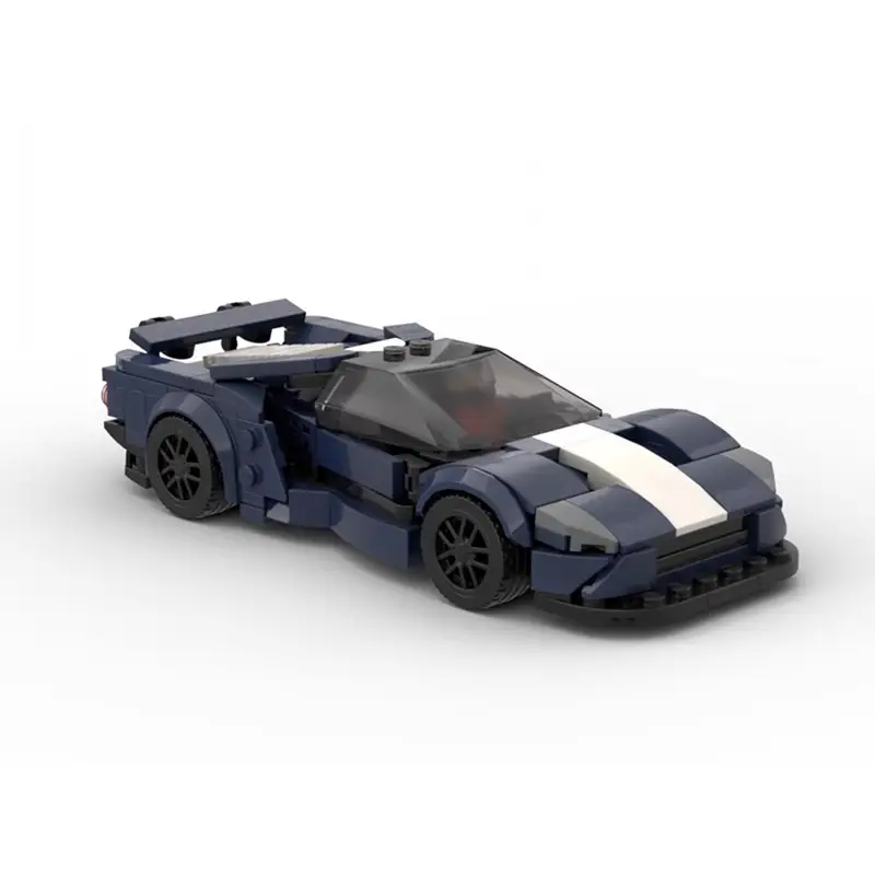 MOC Domestic Unit Blocks On Wheels GT Road Bike Sports Car Decoration Gift Set
