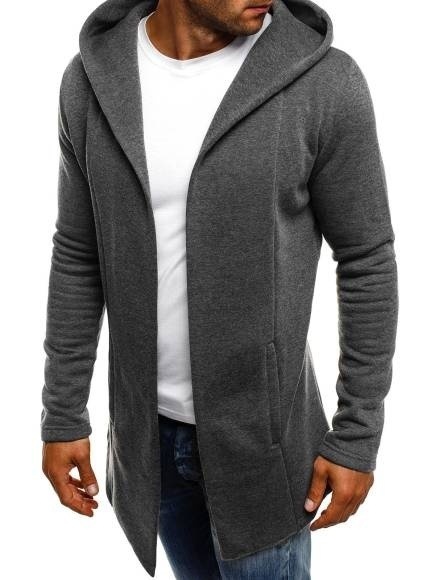 Title 6, Hooded Fashion Panel Solid Cardigan Sweater