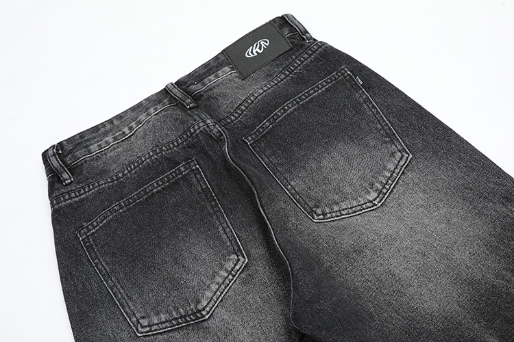 Washed And Worn Loose Straight Pants Men's