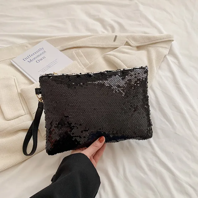 Popular Women's Bags Sequin Bag Elegant Portable Black - Shop at LoveMi
