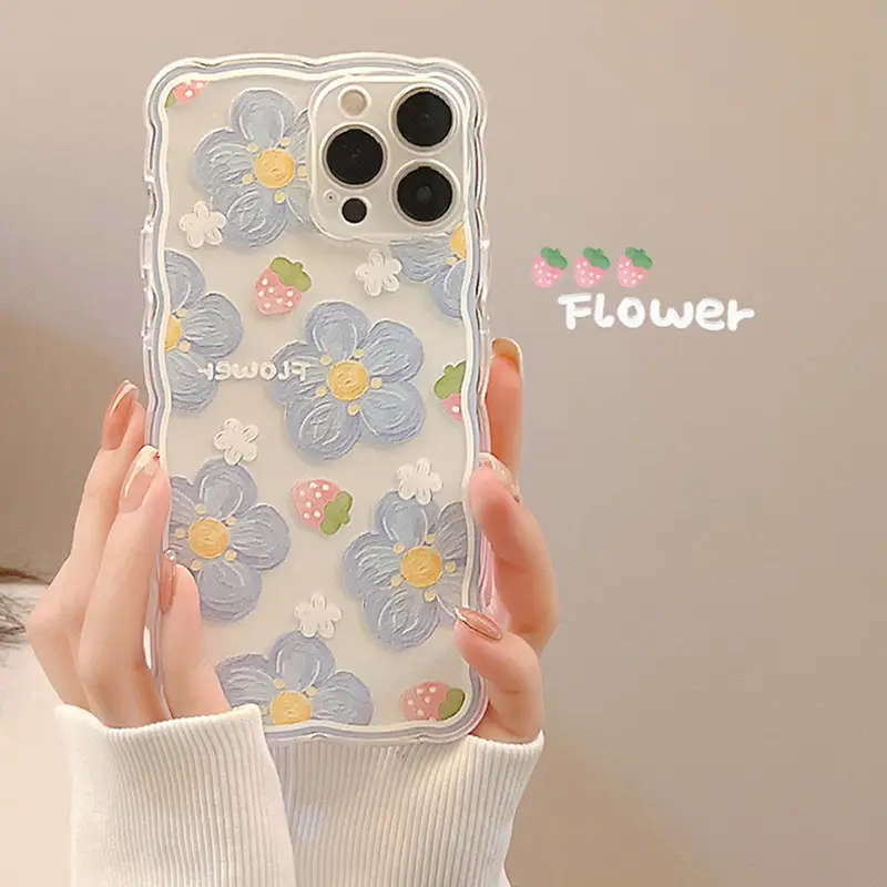 Transparent Wave Edge Drop-resistant Mobile Phone Protective Case