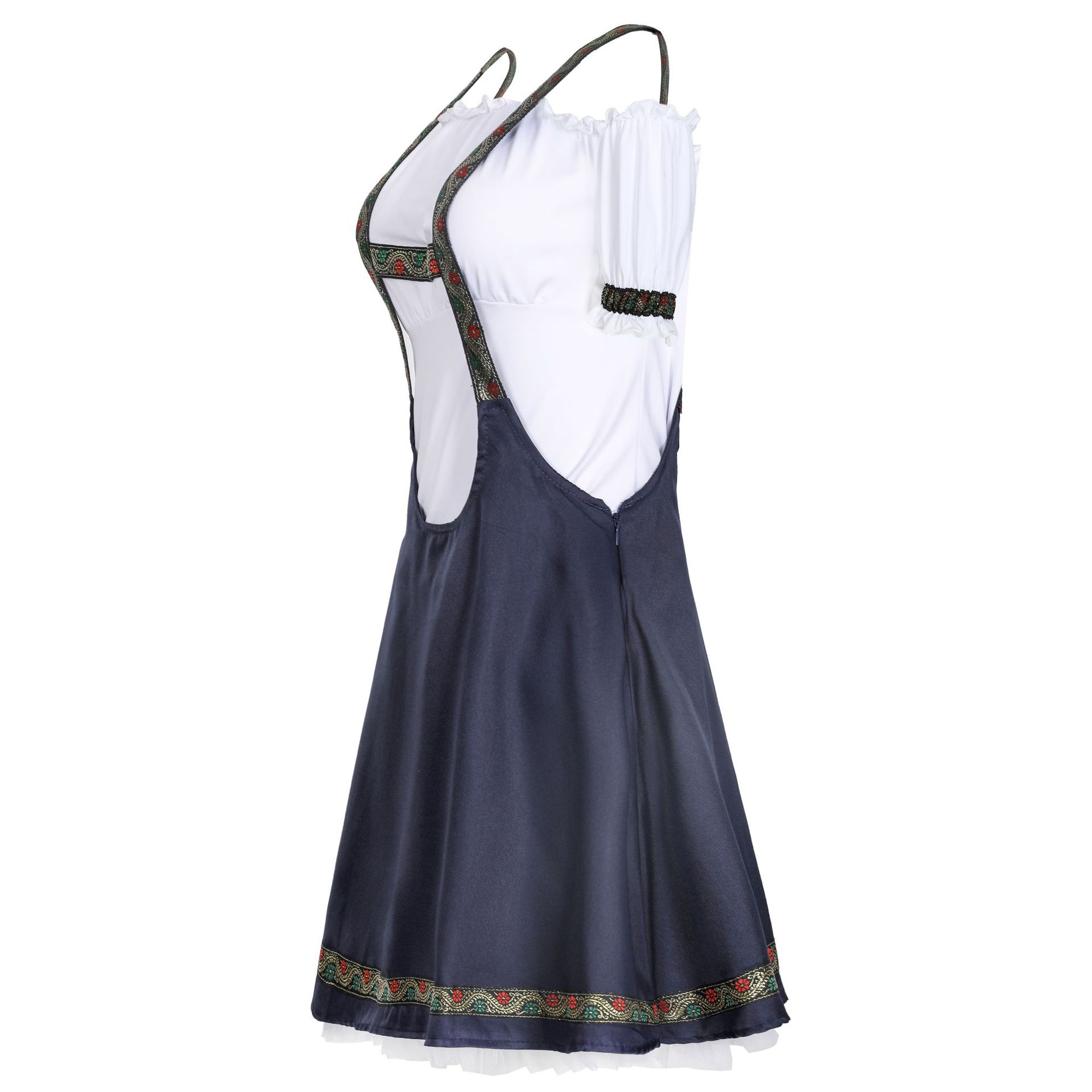 German Beer Festival Suspender Skirt Maid Costume