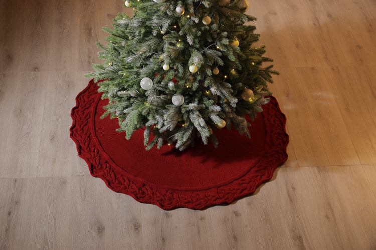 Title 3, Knitted Christmas Product Gift Wool Tree Bottom...