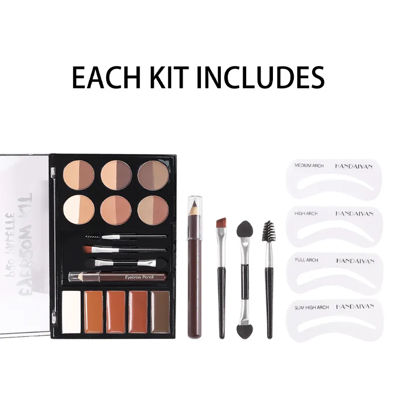 Eyebrow Powder Brow Cream Eyebrow Pencil Comprehensive Plate Waterproof - Suit