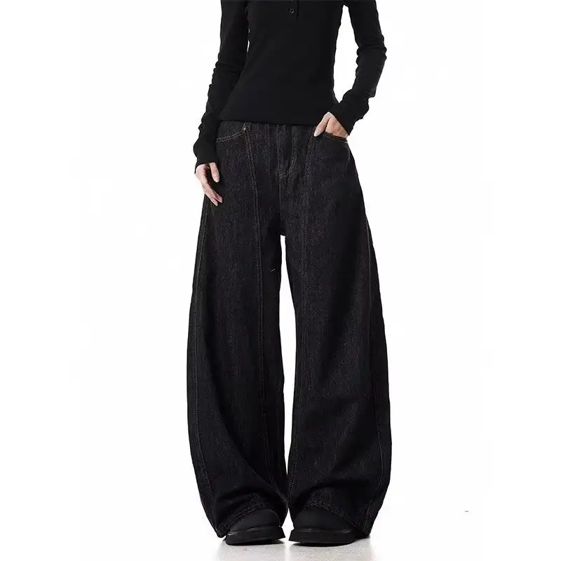 American Retro Machete Profile Fashion Brand Cowboy Loose Wide Leg Pants