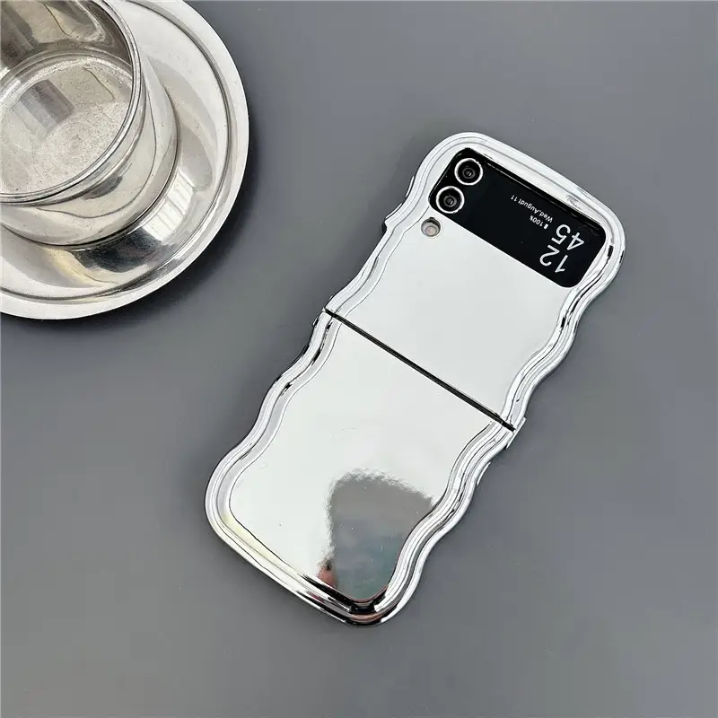 Simple Electroplating Foldable Screen Phone Case