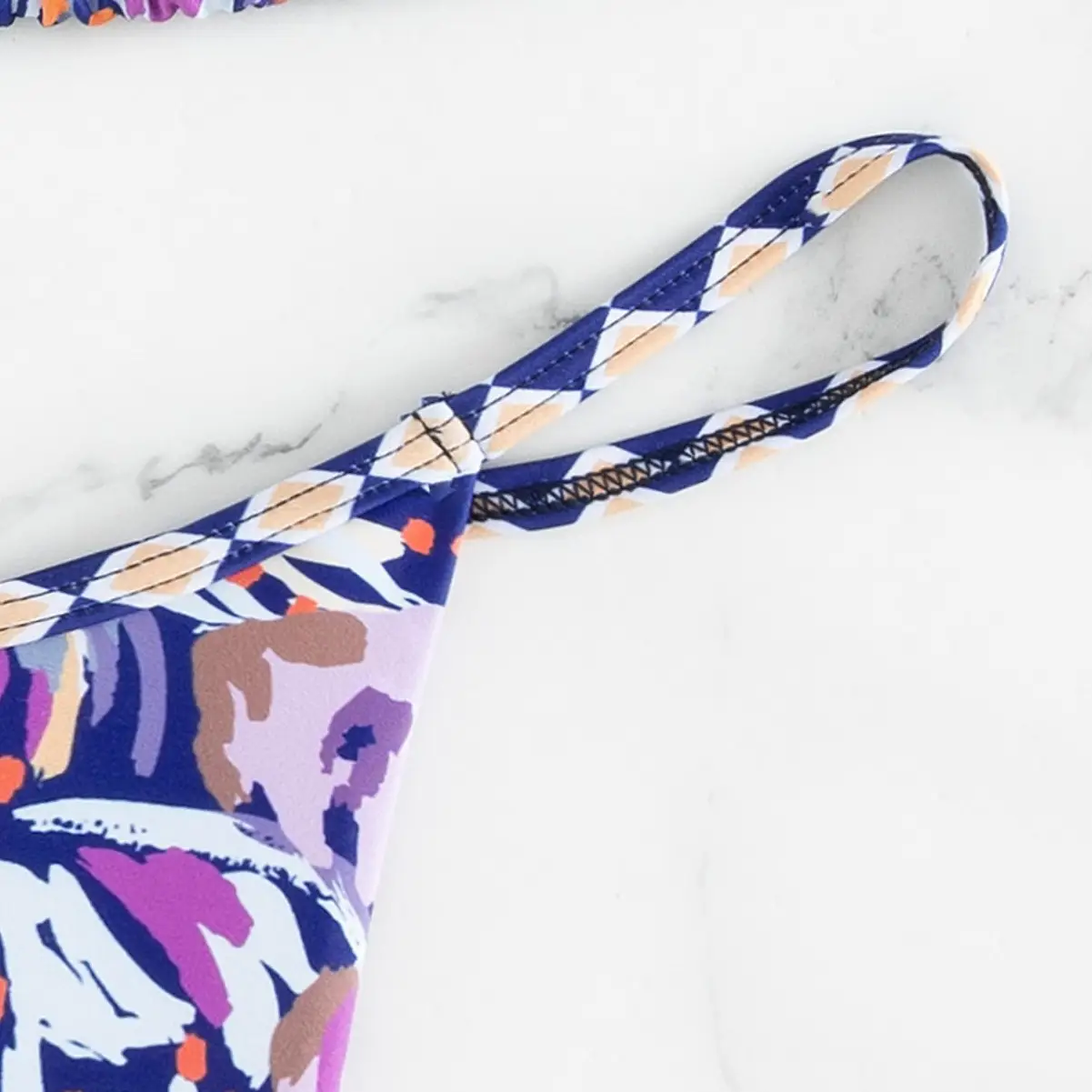 Women's Split Printed Triangle Bag Swimsuit