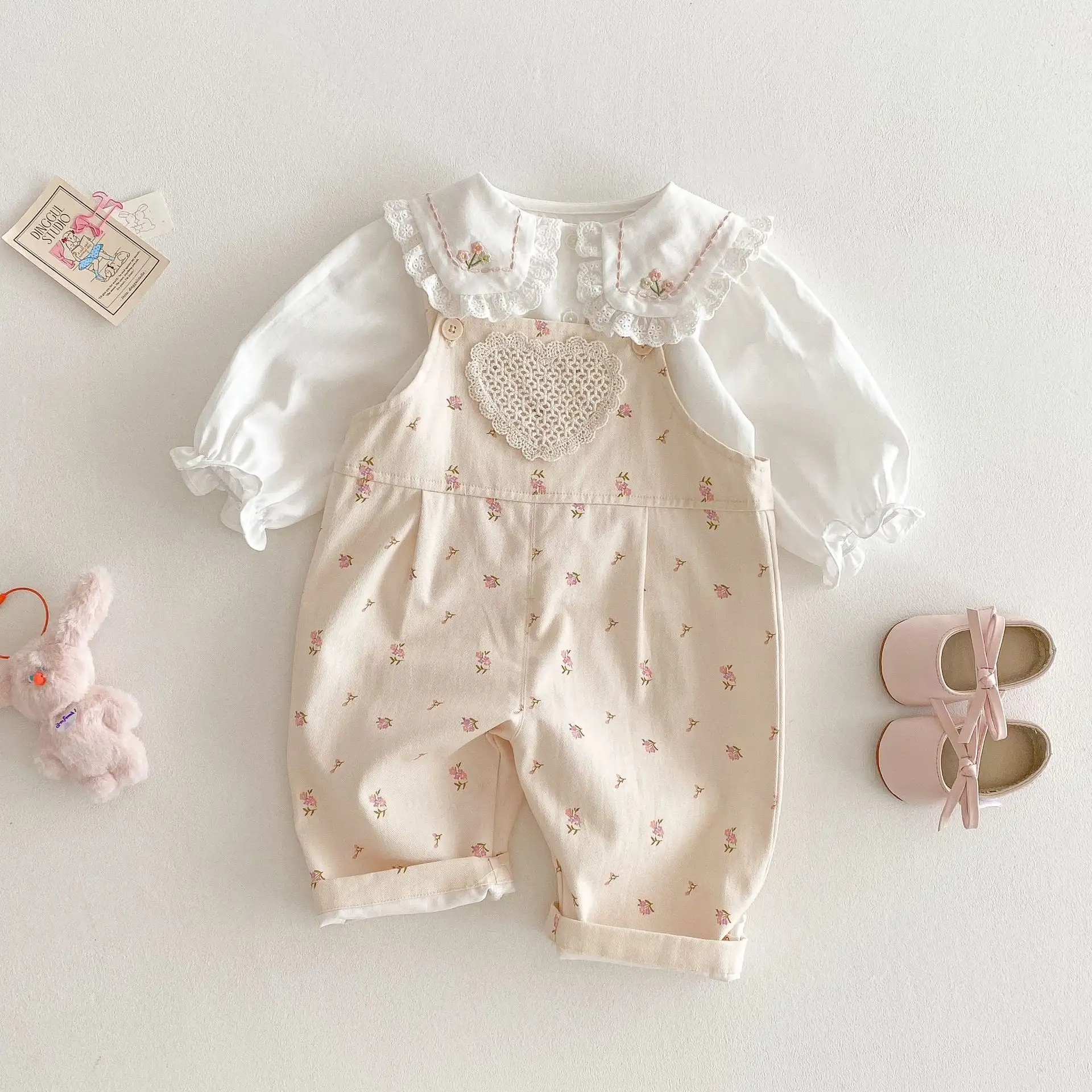 New Spring 0-5 Years Old Baby Korean Style Love Casual Pants Trendy Children's Pants