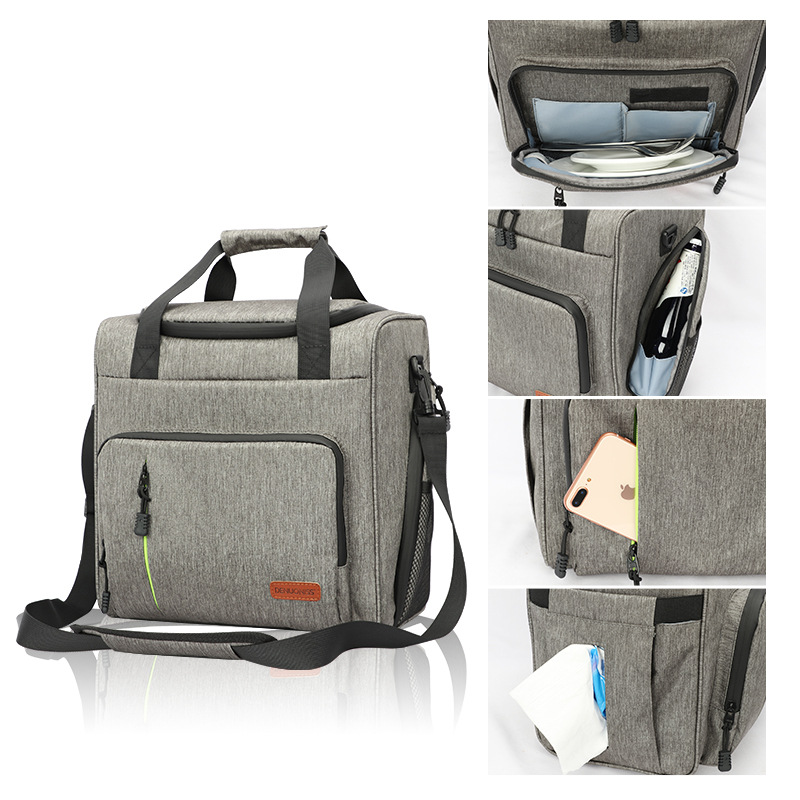 Outdoor Lunch Cooler Tote Large Storage Bag Bento Bag