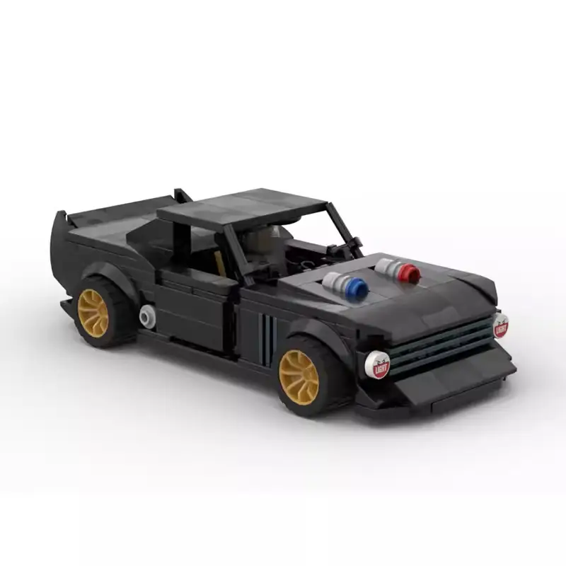 Assembled Unit Blocks On Wheels Boy Speed8 Grid Car Model Gift