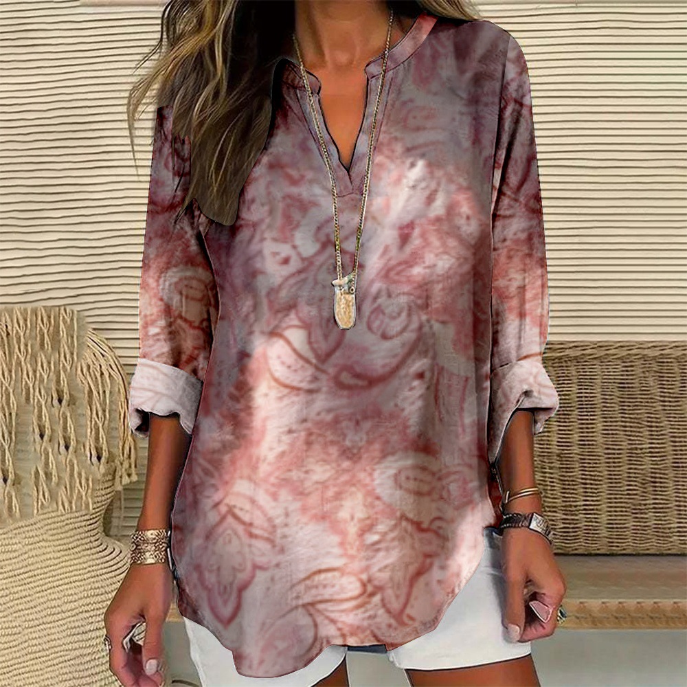 Spring And Summer Women's Clothing European And American Fashion Long Sleeve Shirt