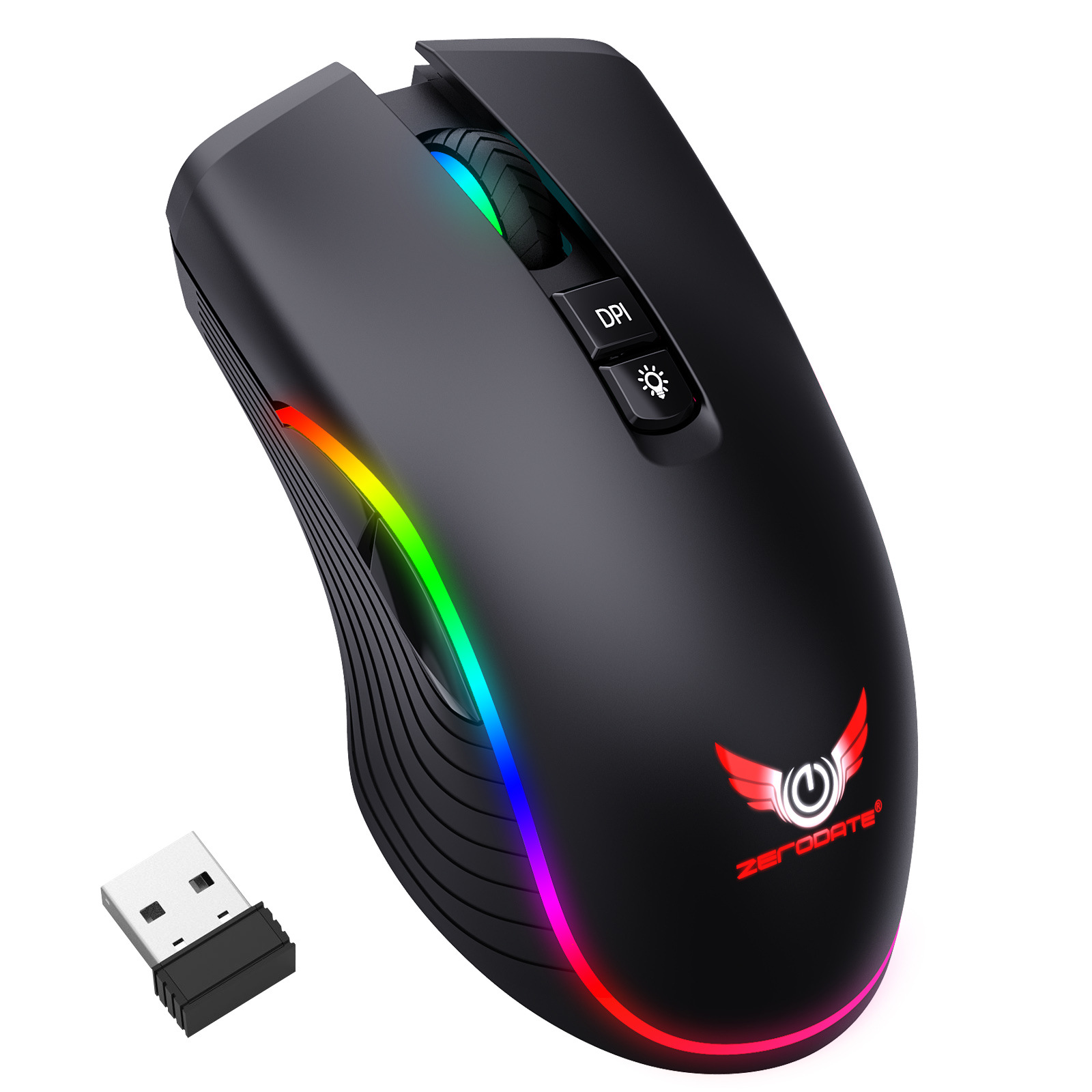 Wireless Gaming Type-C Charging Interface RGB Dazzling Light Bluetooth Optical Mouse