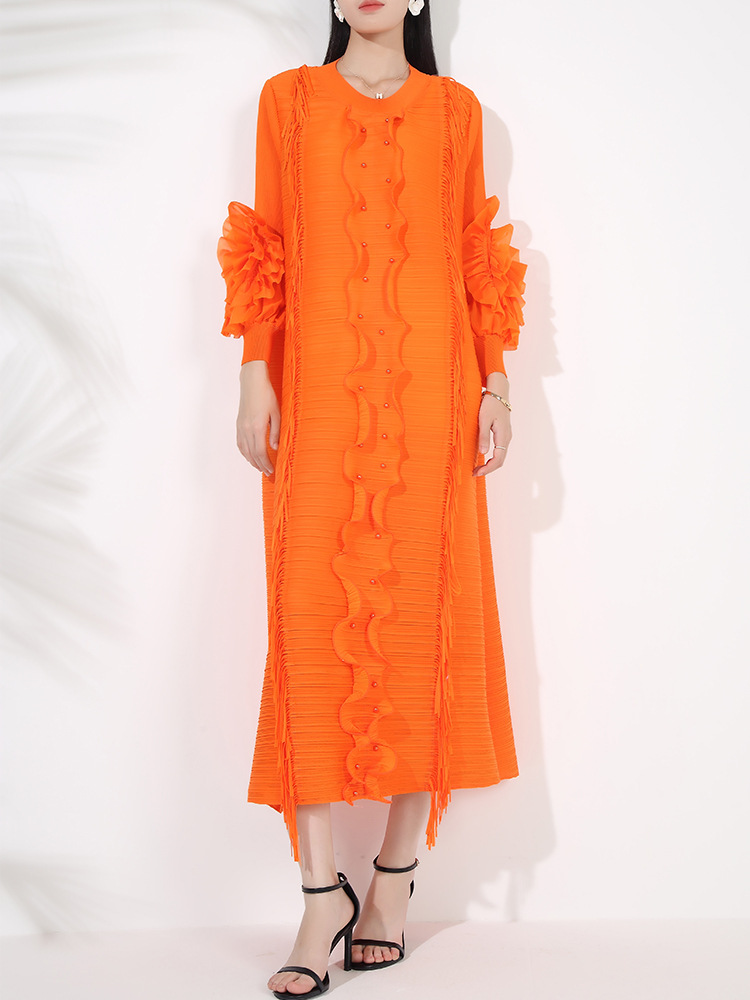 Loose Elastic Beads Color Plus Size Evening Wear