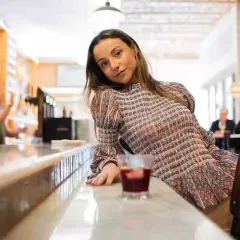 Fashion Ruffles Pleated Plaid Round Neck Long Sleeve Top Women's Clothing - Floral - View 1