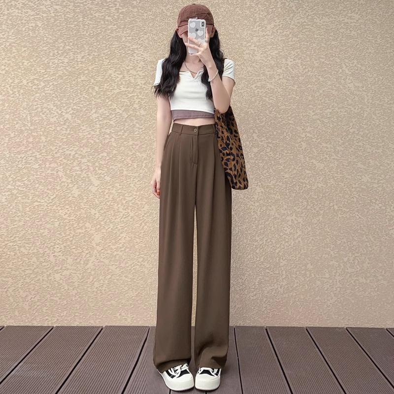Women's Fashion High-Waist Slimming Casual Wide-Leg Pants