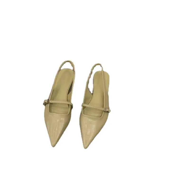 Women's Pointed Toe Slingback Sandals with Buckle Strap