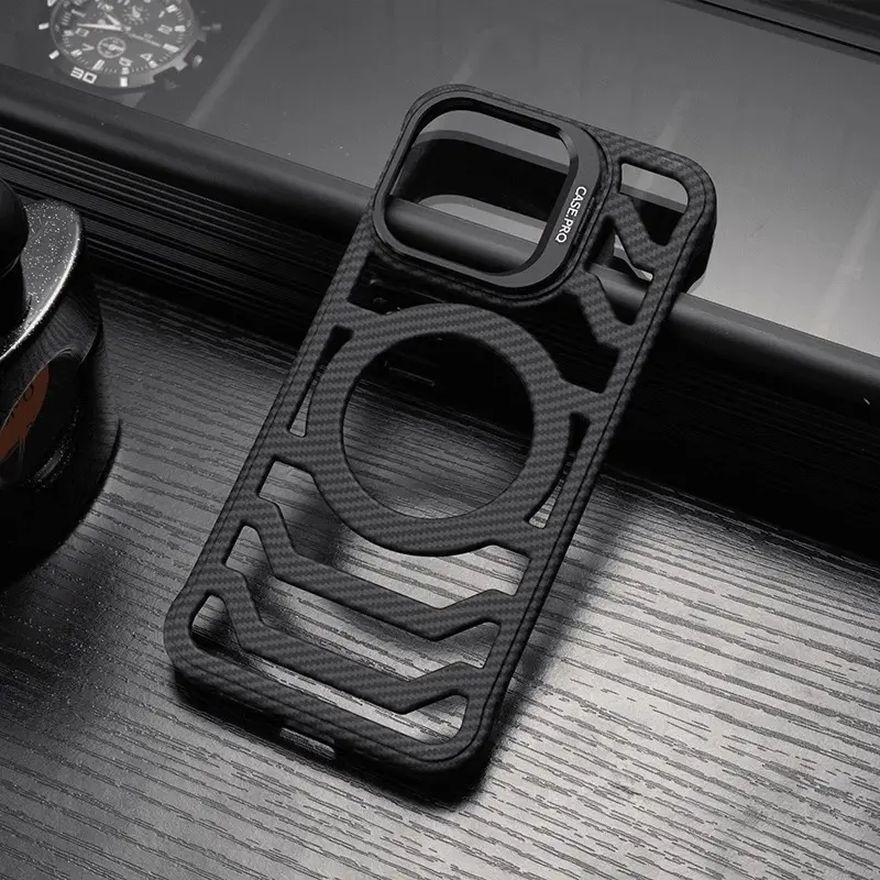 Hollow Carbon Fiber Pattern Frameless Magnetic Bracket