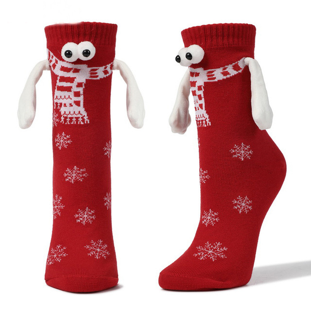 Couple-Magnetic-Handle-Cute-Hand-Socks-Christmas