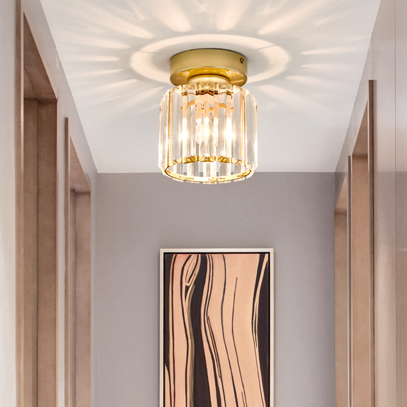 Creative Personality Nordic Crystal Hallway Ceiling Lamp - Image 3