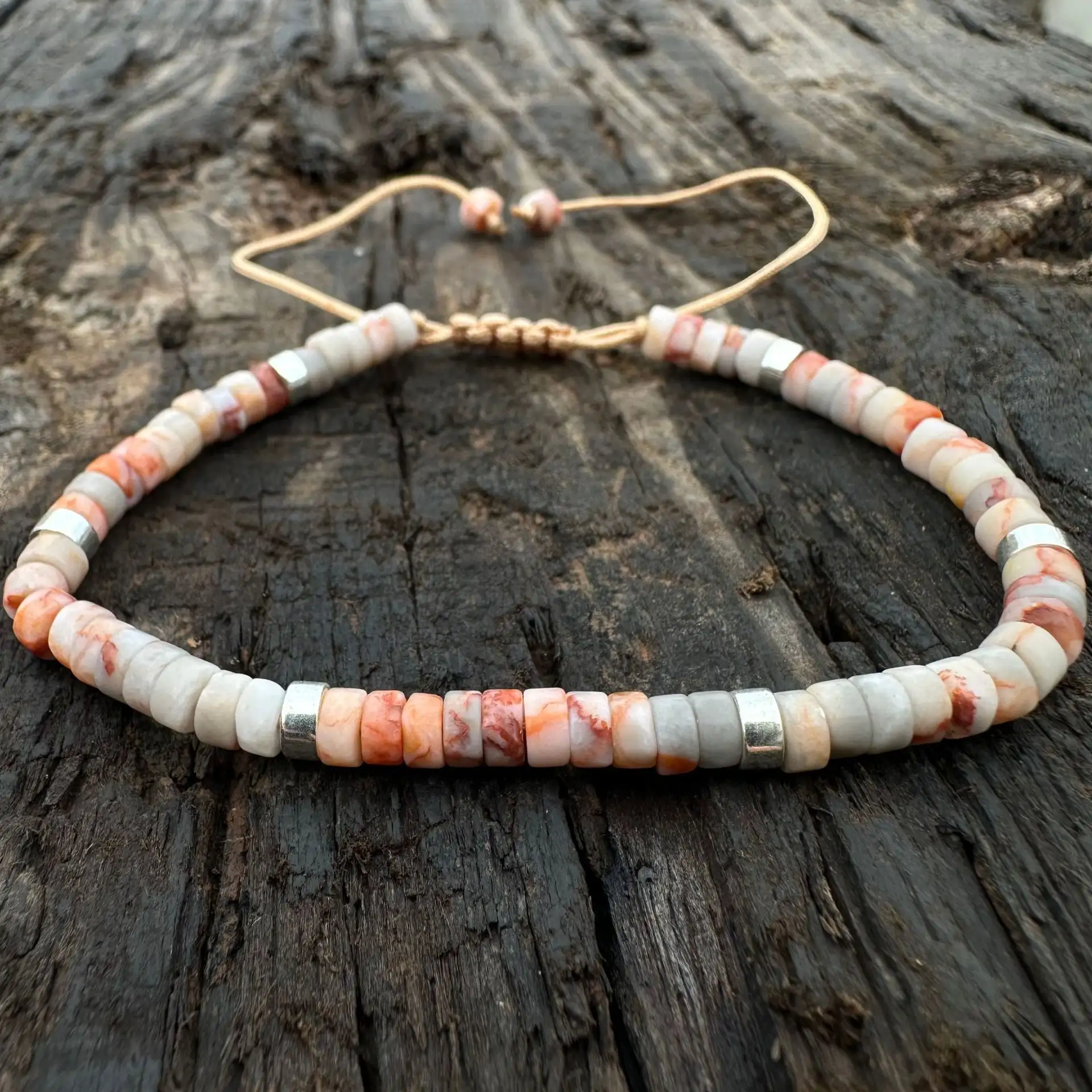 Colorful Stone Adjustable Bracelet For Women