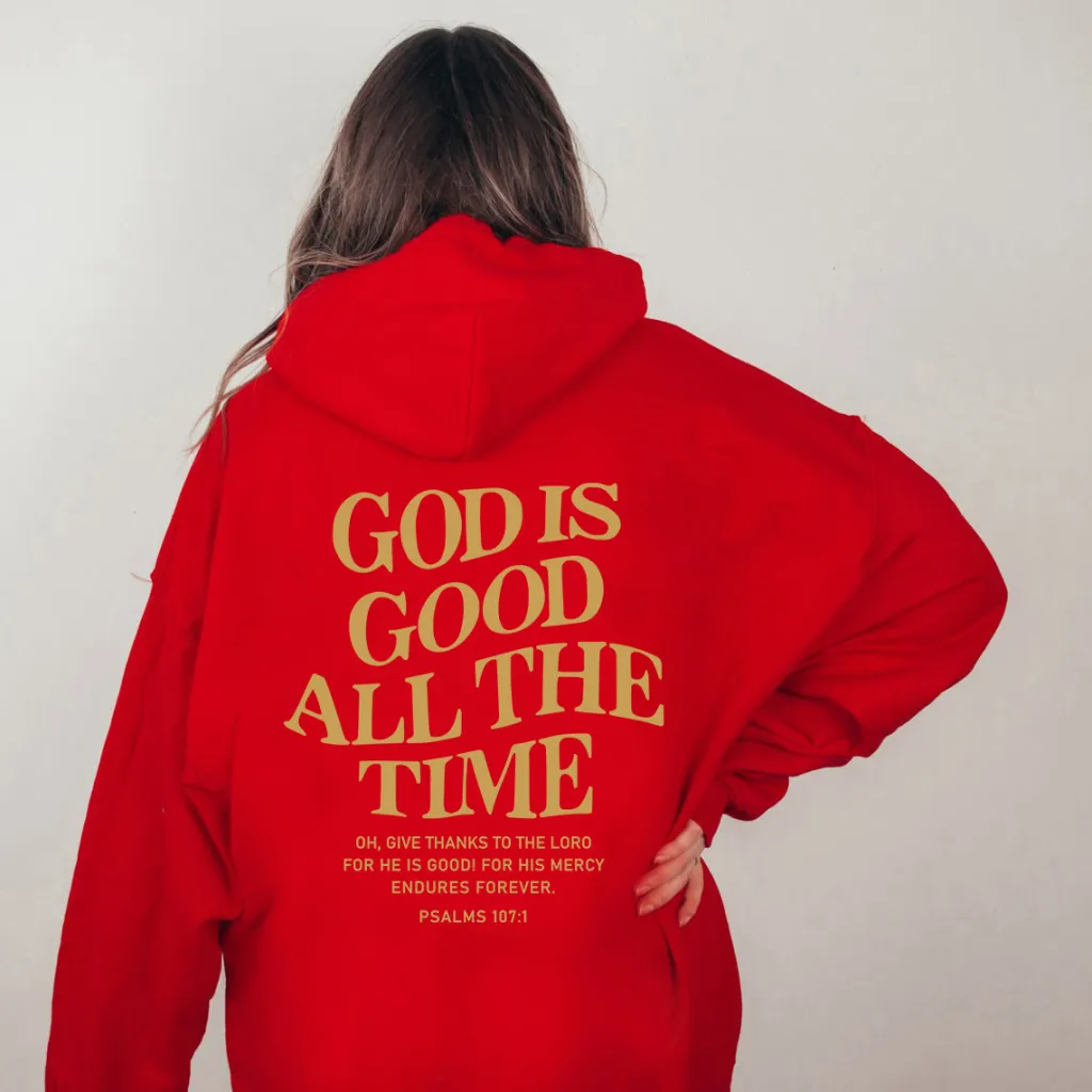 Men's And Women's Brushed Hoody-letter Slogan Kangaroo Pocket Drawstring Hoodie - Red