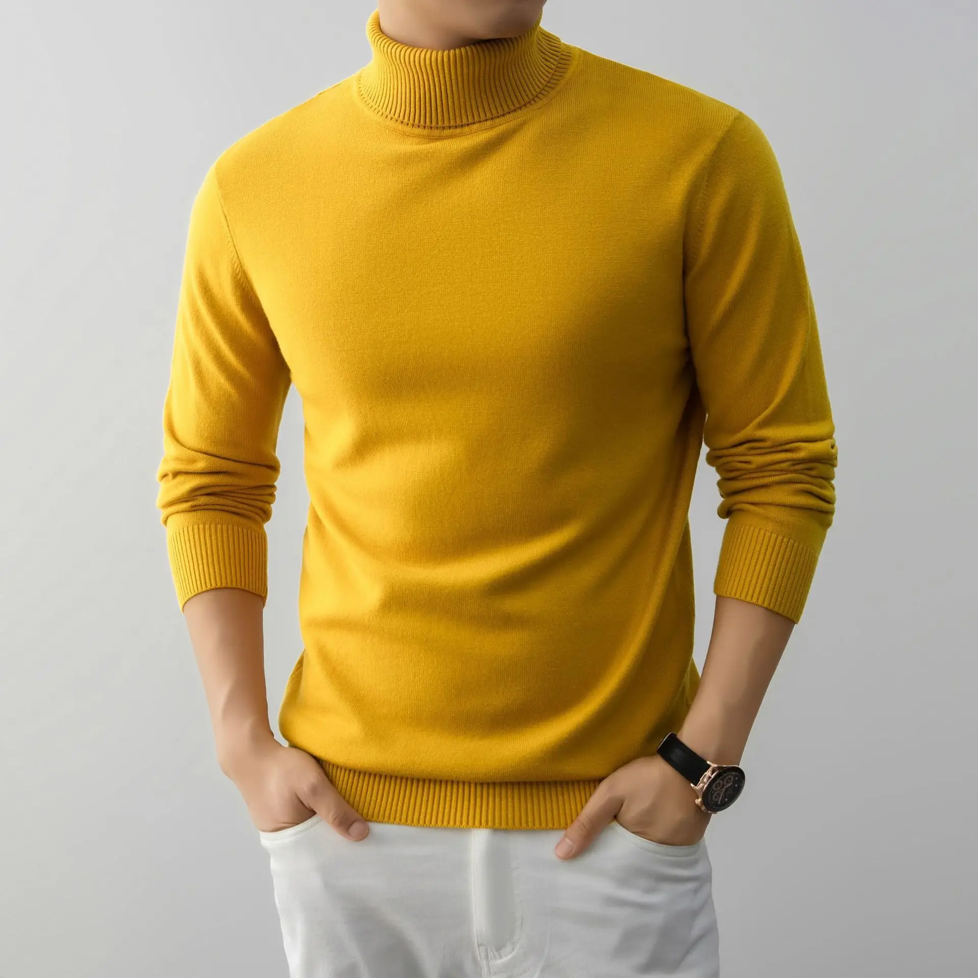Men's Basic Bottoming Sweater Knitted