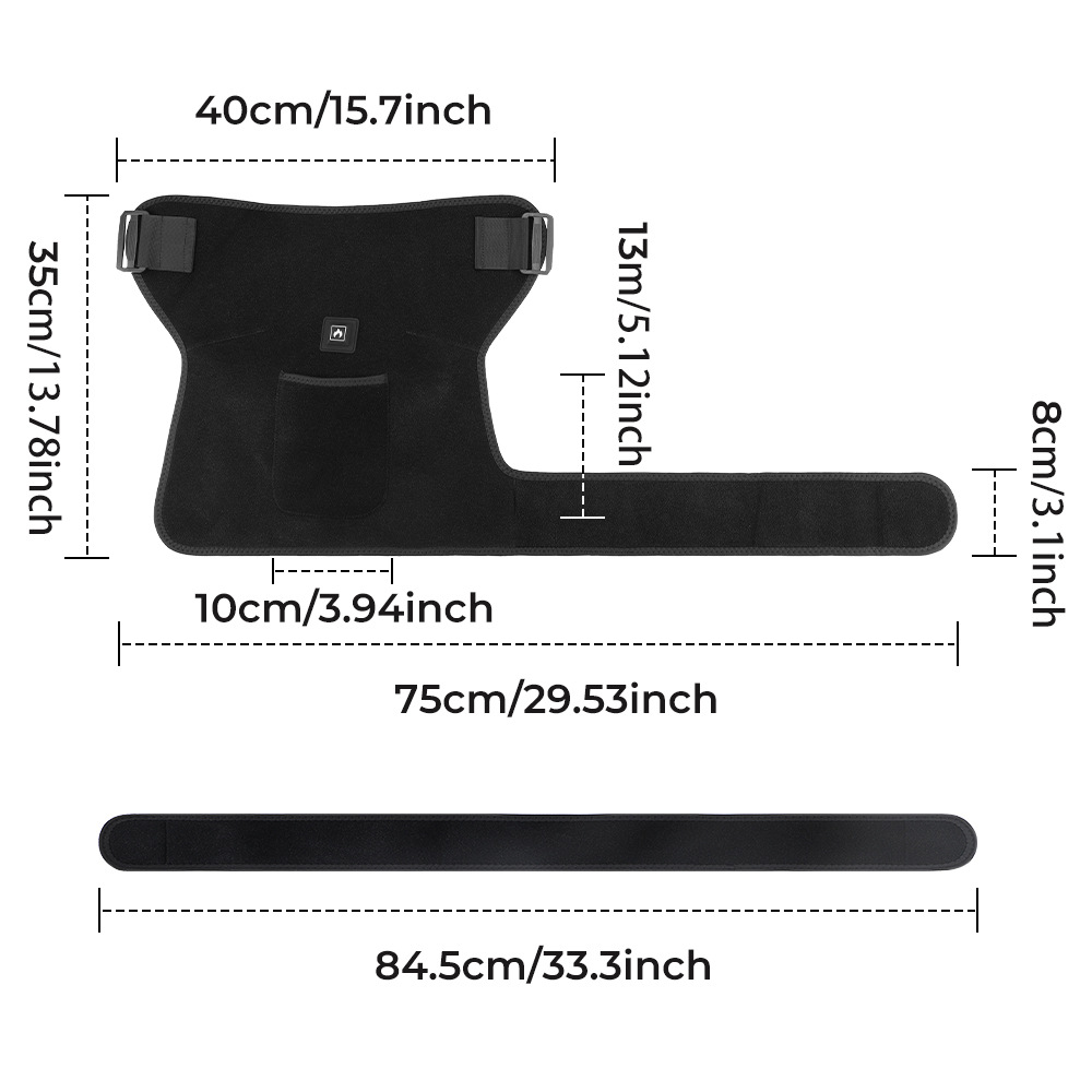 660nm Red Light Thigh Care USB-powered Heating And Massage For The Hip Area