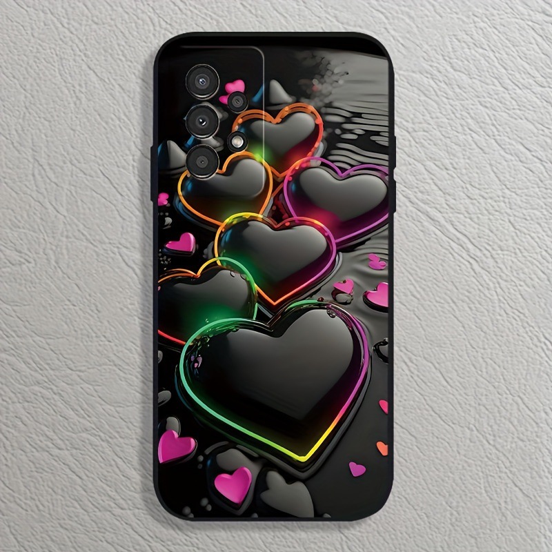 Compatible With The S25 Ultra Frosted Heart Ocean Phone Case