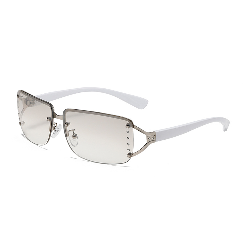 Millennial Future Tech-Infused Punk Streetwear Frameless Diamond Sunglasses