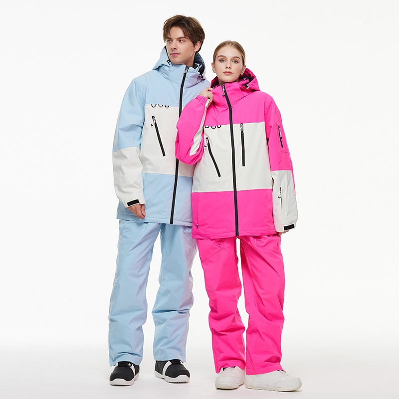 Suit Set Outdoor Windproof And Waterproof Snowboard Alpine Ski Jacket And Pants