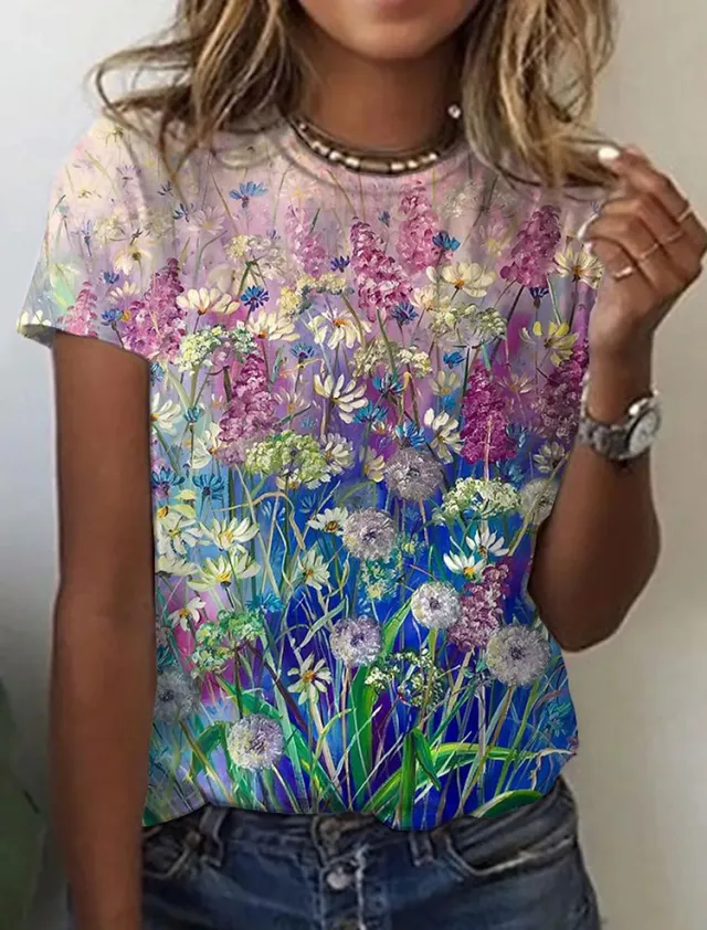 Digital 3D Printing Women's Street Style Short Sleeve B Style 2Xl - Shop at LoveMi