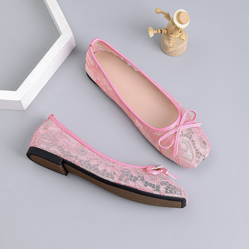 Mesh Square-Toe Ballet Flats, picture 2 of 6