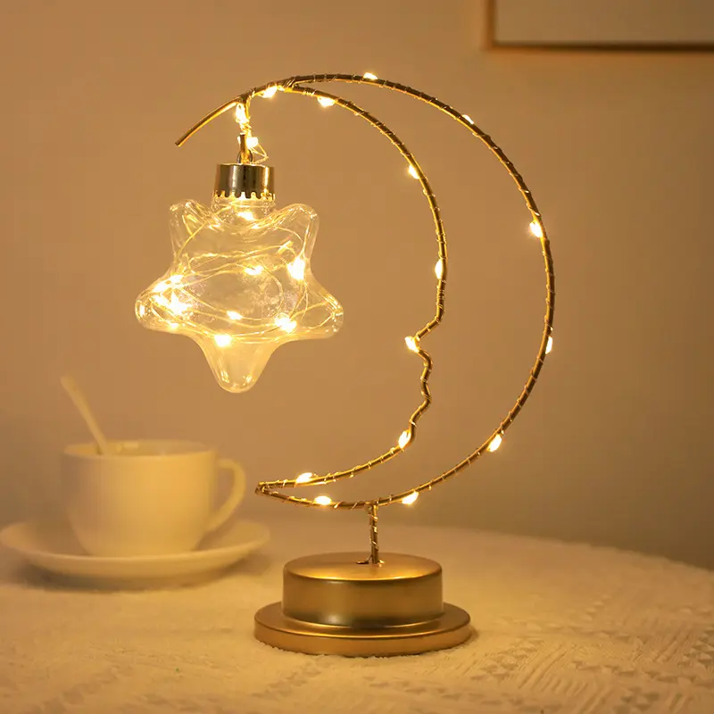 Wrought Iron Moon Indoor Decoration Small Night