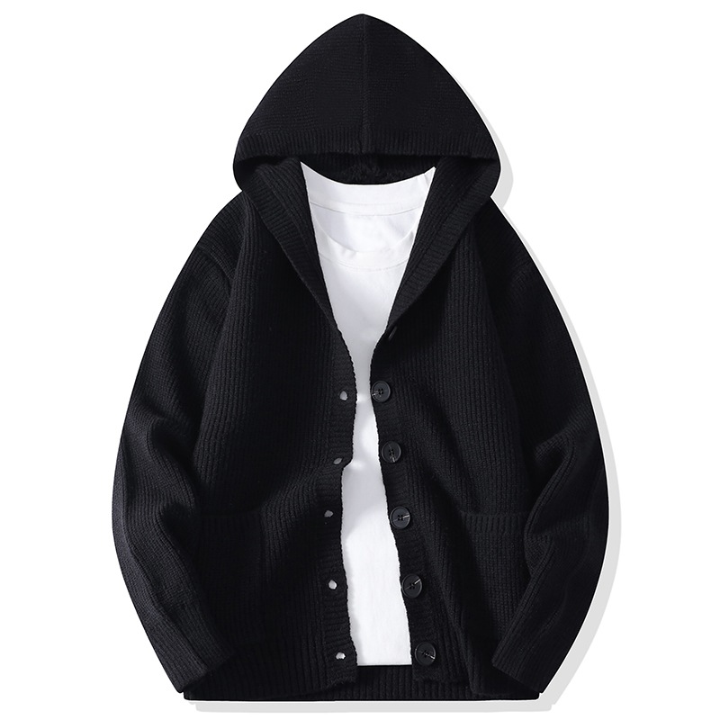 Mens Knitted Fashion Lapel Sweater Cardigan