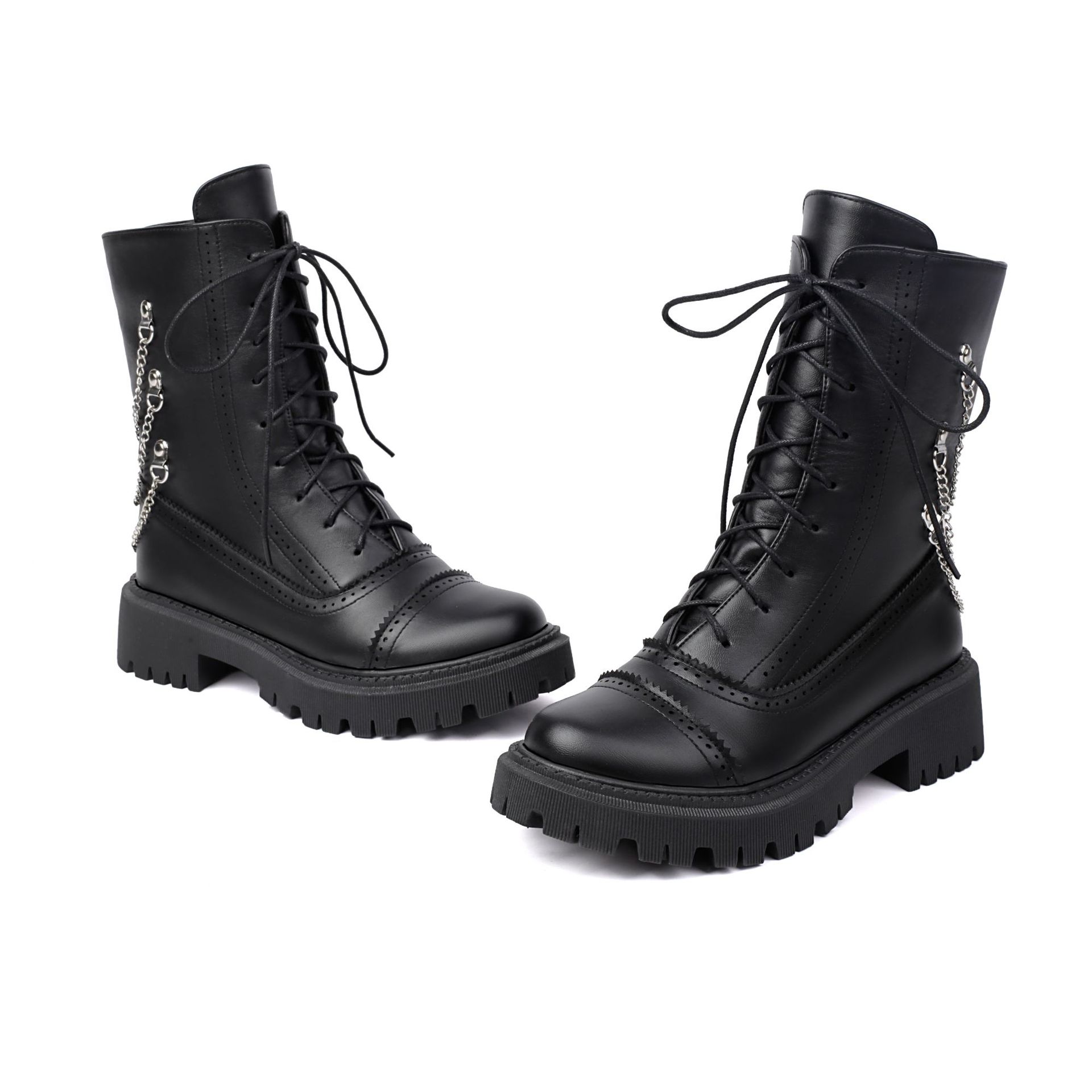 Women’s Chunky Heel Mid-Calf Dr. Style Boots